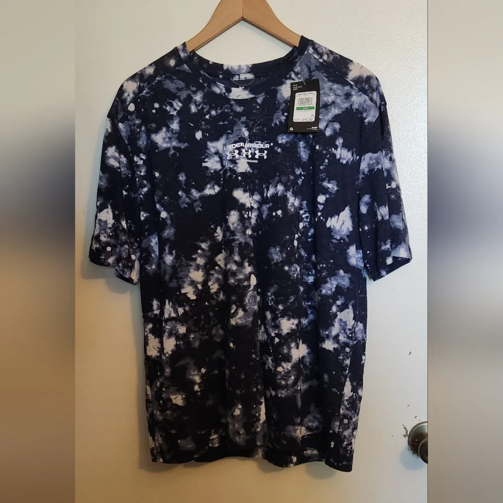Under Armour Men's Short Sleeve Tee - Black and White Tie-Dye - Picture 4 of 7